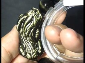 猫眼金曜石，珠径14mm，配个霸王金曜石貔貅