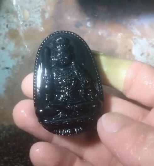 天然黑曜石本命佛制作过程