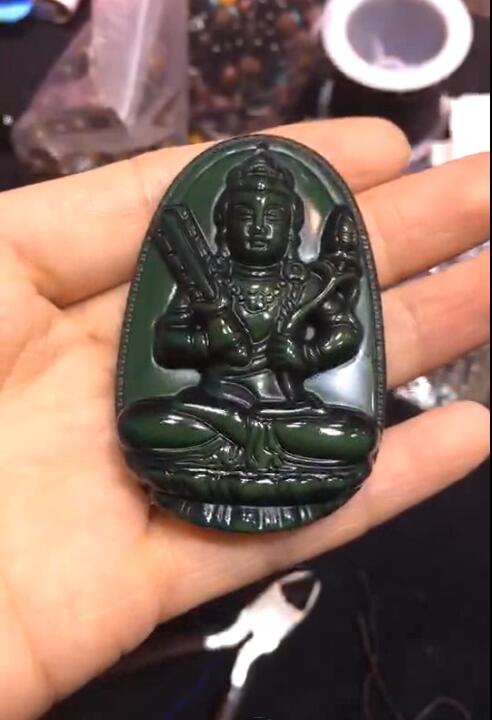 天然黑曜石本命佛