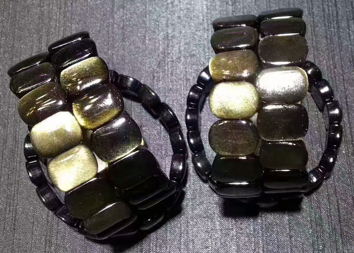 强光照射下的金曜石手镯